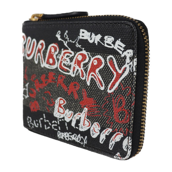 Burberry Multicolor Wallet Graffiti Black Linen Sketchbook - Picture 1 of 9